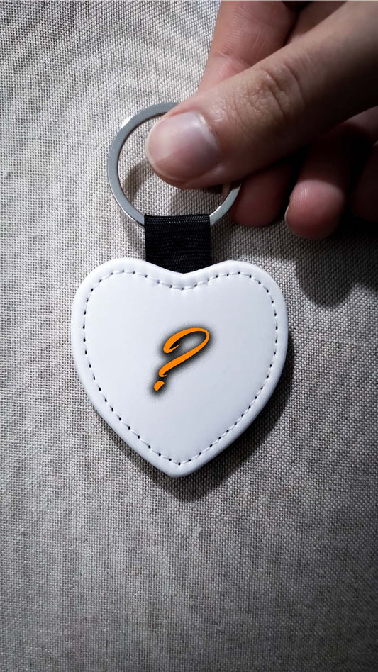 Customizable Double-Sided Heart Keyring